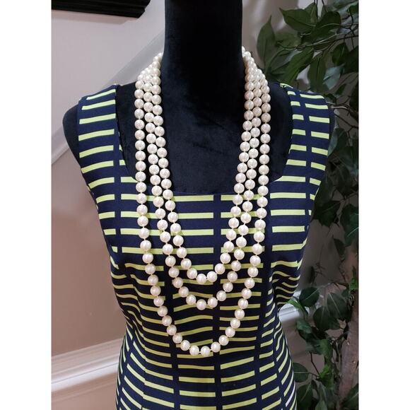 Maya Brooke Women's Multicolor Round Neck Sleeveless Knee Length Dress Size 12 - Picture 2 of 14